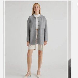 Quince XS Gray Shirt Jacket